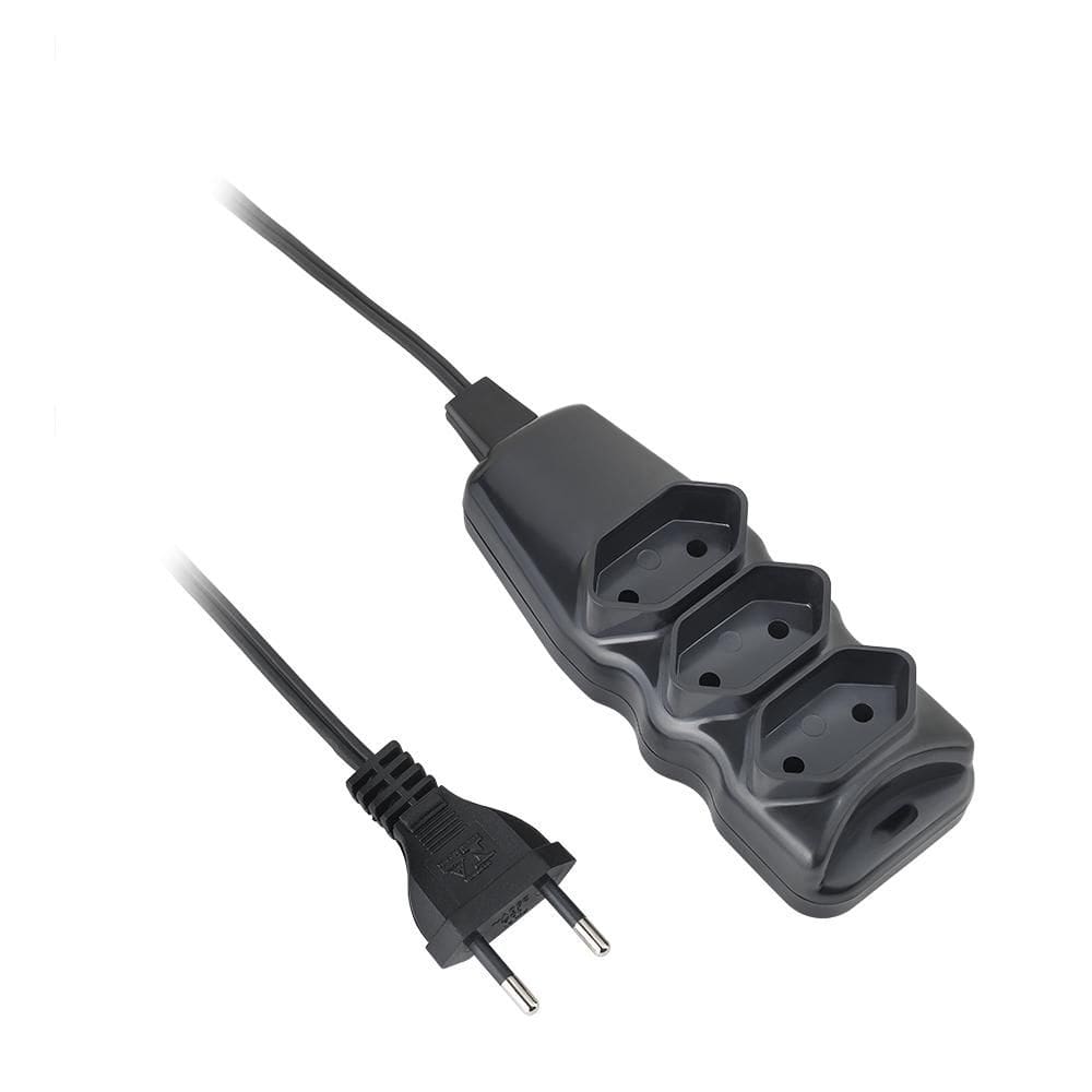 Extensão Elétrica 3 Tomadas 10m - 2P 0,75mm2 10A 250V