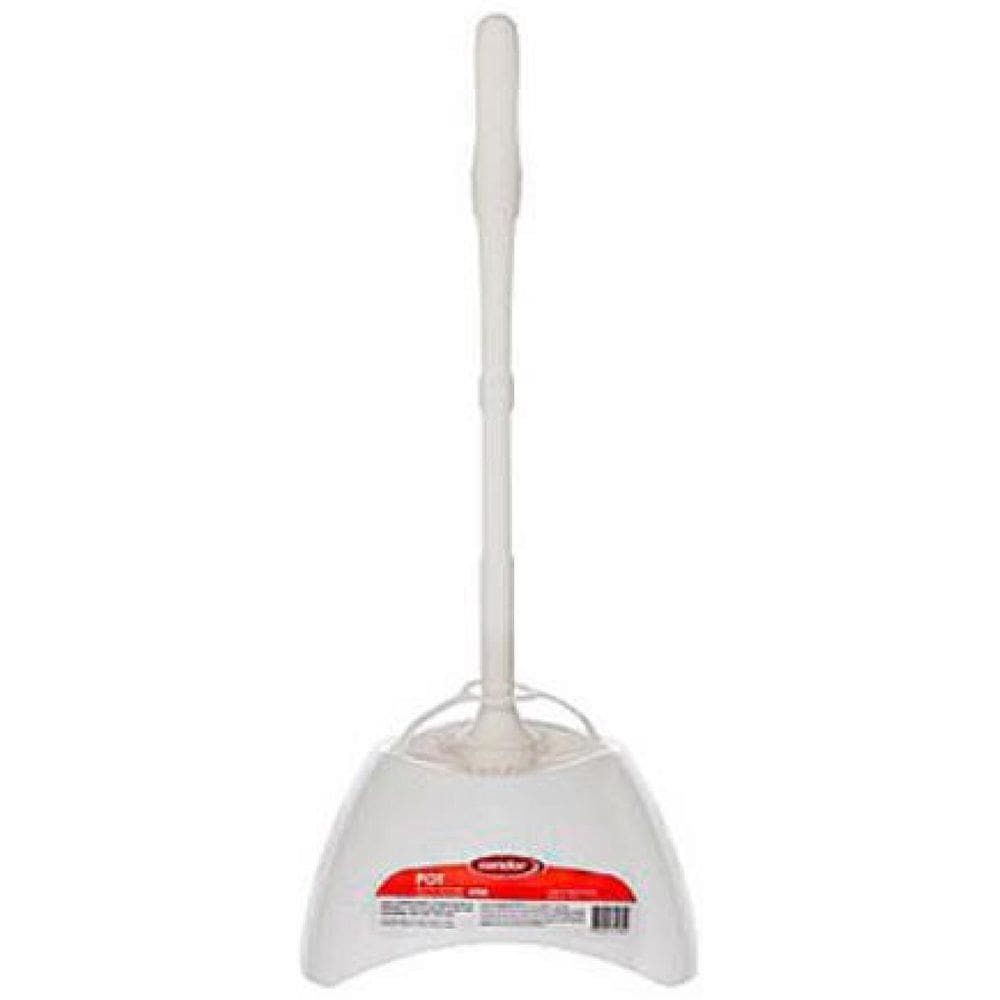 Escova Sanitária Com Cabo E Suporte Plástico Branco