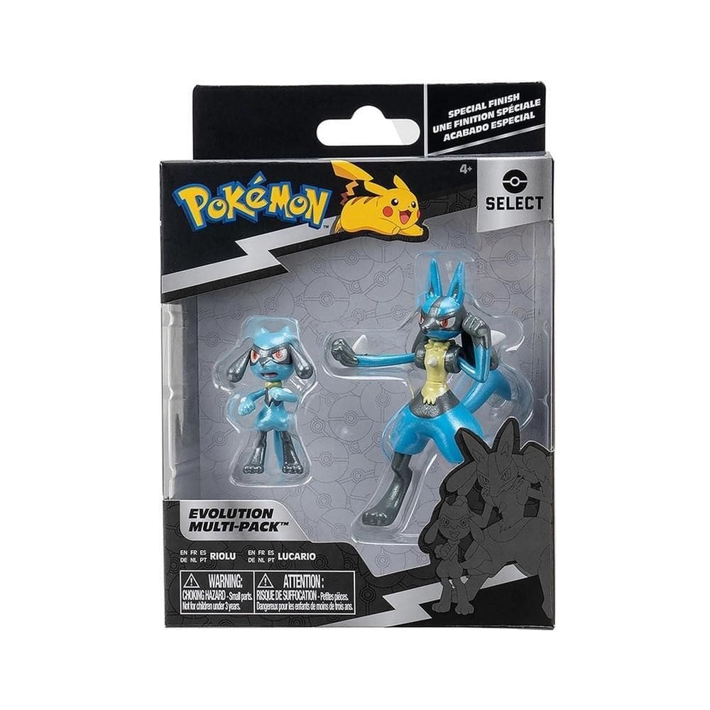 Pokemon Multipack De Evoluçao Figuras Riolu E Lucario 3287