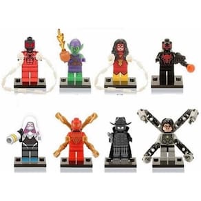 Bonecos Blocos De Montar Aranha Gwen Octopus Duende Noir