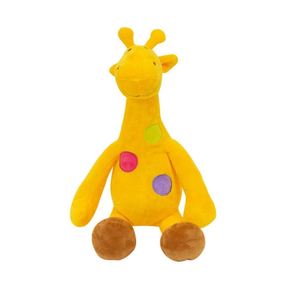 Girafa Amarela Pintas Coloridas 29Cm - Pelúcia