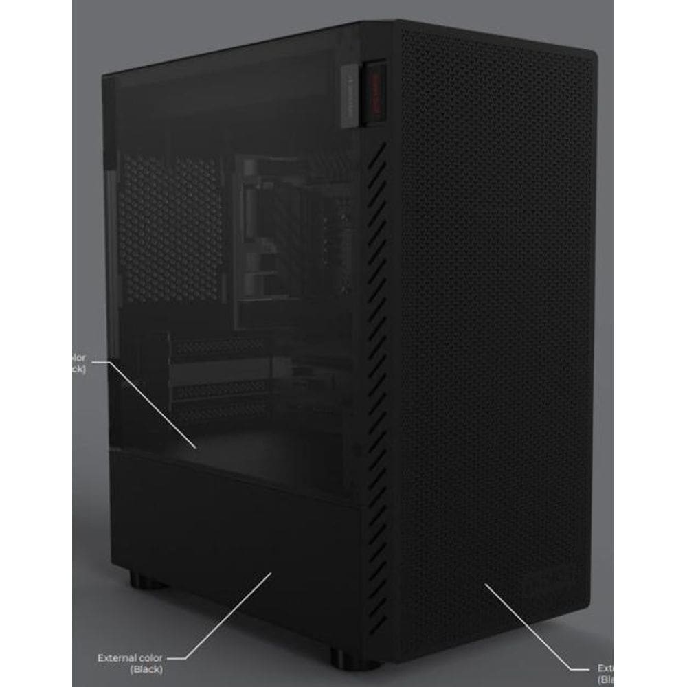 Gabinete Gamer Bolter Black Vulcan - Mid-tower - PCYES - USB 3.0 - Lateral em Vidro