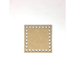 Base De Crochê Quadrada Cesto Fio Malha 10 Cm Mdf 3 Mm