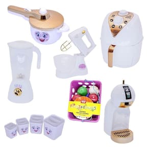 Cozinha Infantil Menina Brinquedo Kit Mercado 22 Peças