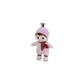 Boneca De Pano Bruna Rosa 34 Cm Antialérgica