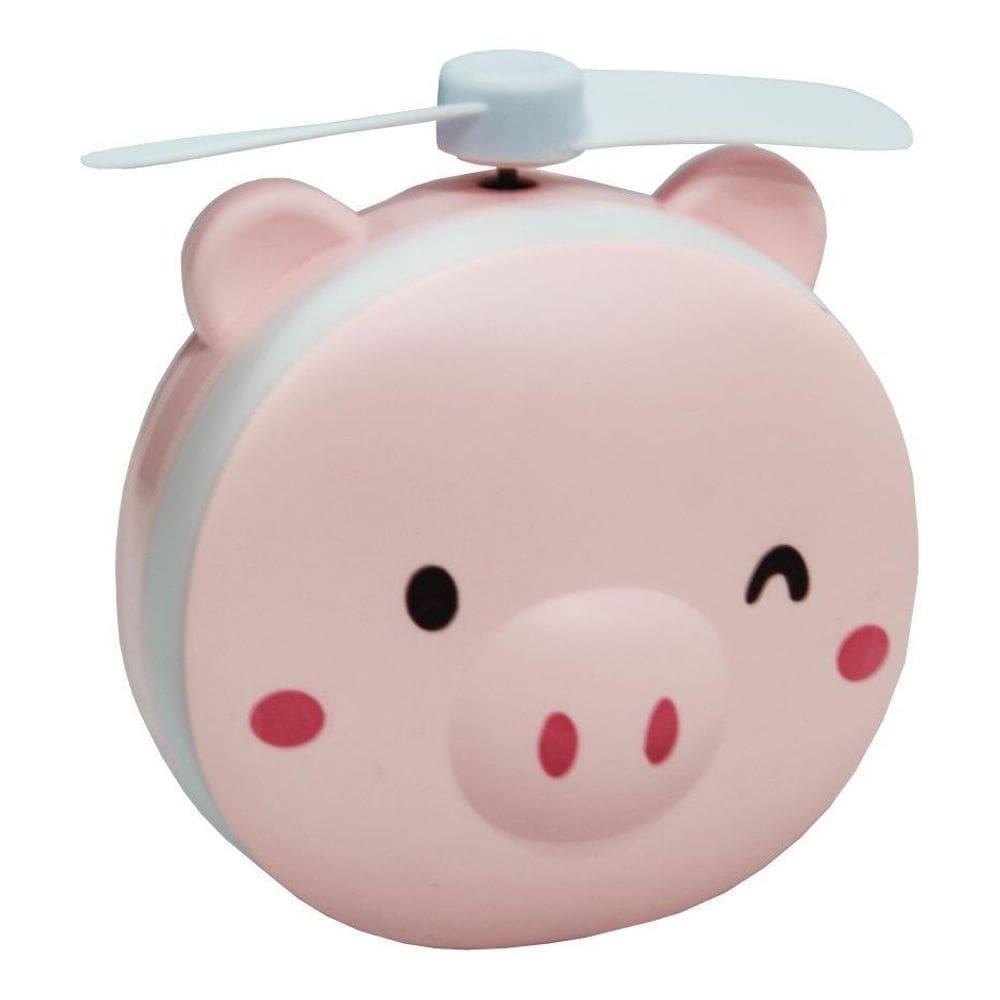 Mini Ventilador Espelho Portátil Led Usb Fan Rosa Haiz