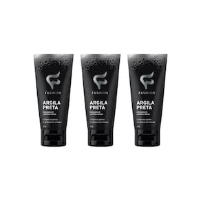 Mascara Facial Fashion Argila Preta Remove Cravos 30G - 3Un