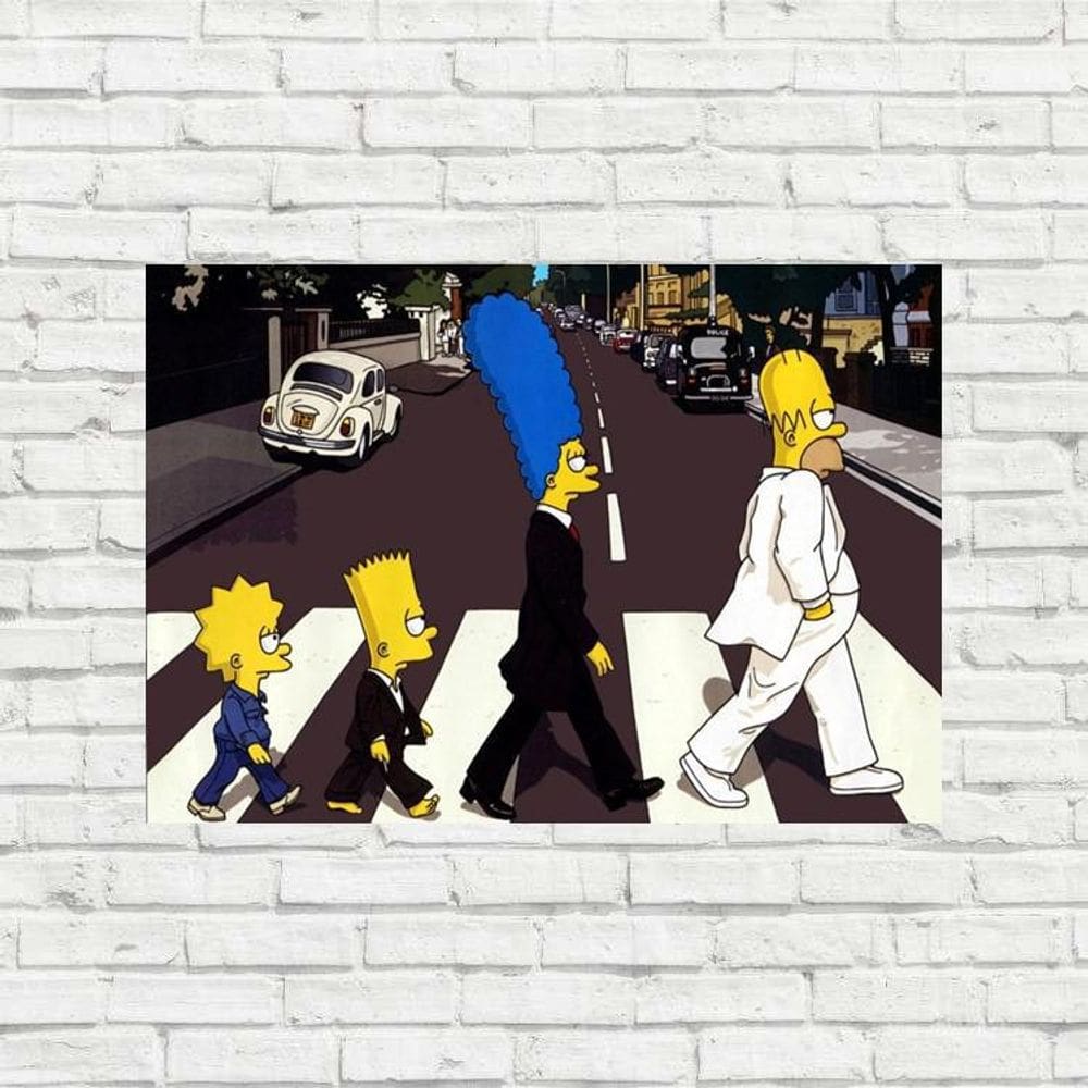 Placa Decorativa - The Simpsons Beatles