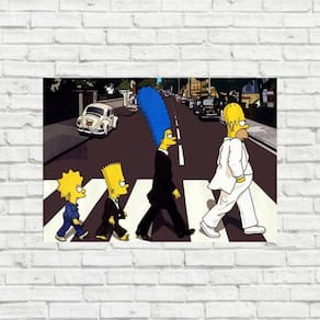 Placa Decorativa - The Simpsons Beatles