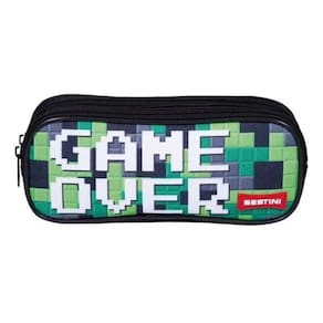 Estojo Duplo Escolar Gamer Over Infantil Porta Lápis Sestini
