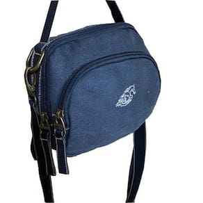 Bolsa Transversal Lona Grossa Masculina Preto Kvn8009