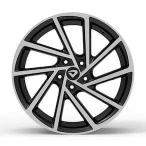 Roda R-Seven 18X6 5X100Mm Et40 Preto Brilhante Diam Total