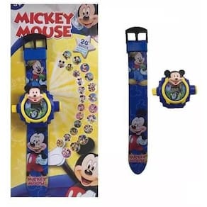 Relógio Digital Mickey Projetor De Luz Com 24 Imagens