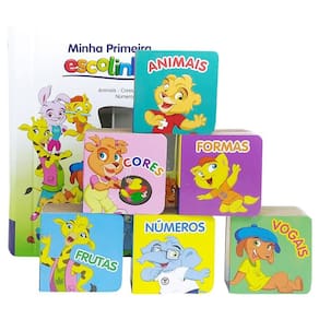 Livro Com 6 Livros Cartonados Minha Primeira Escolinha