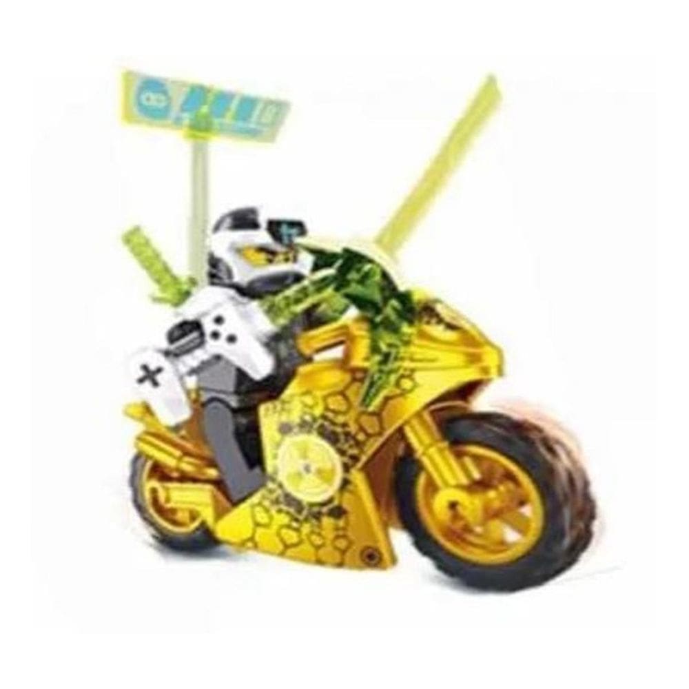 Blocos De Montar Moto Dourada Ninja Go Cole Ninjago