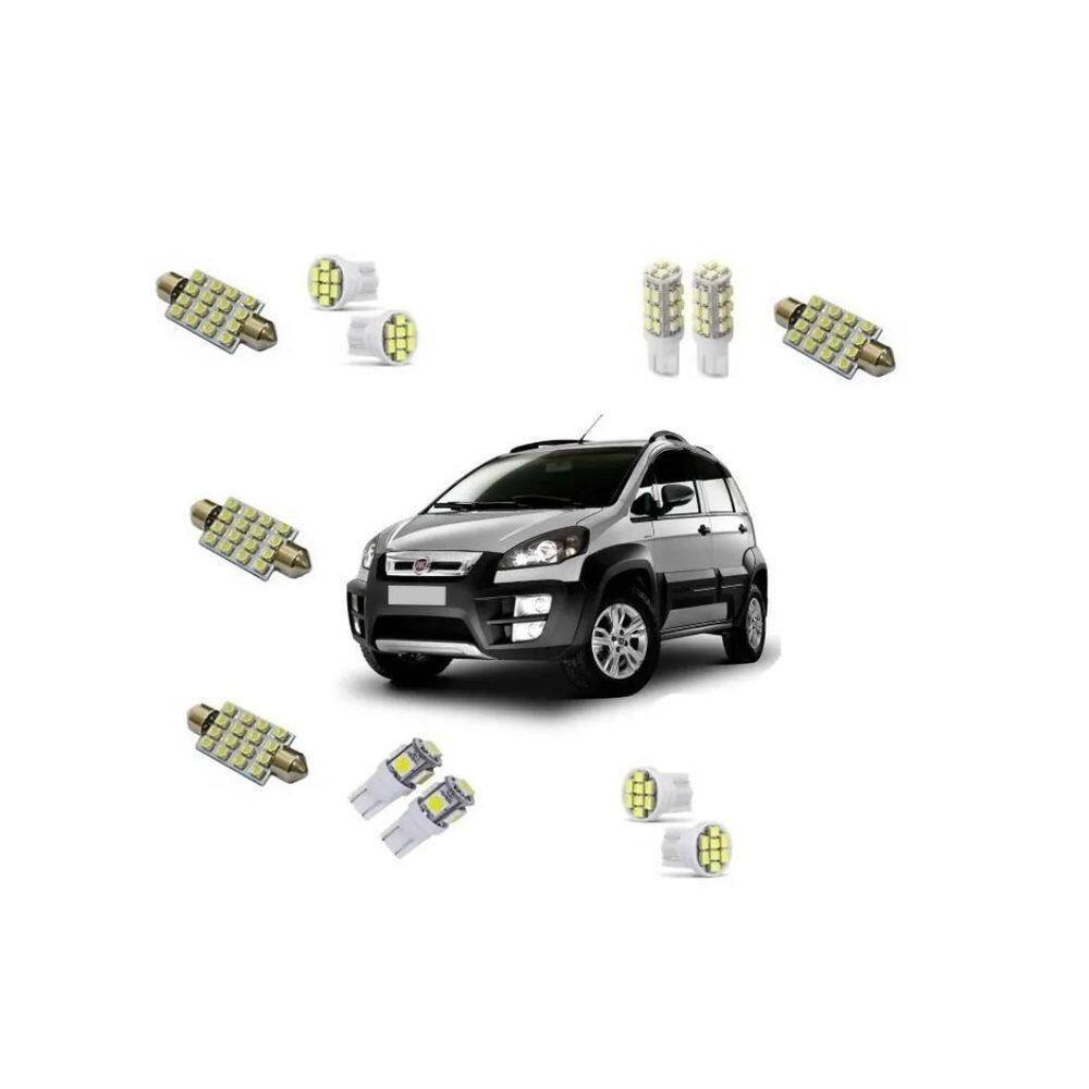 Kit Lâmpada Led Fiat Idea Adventure Super Branca 2011 Á 2016