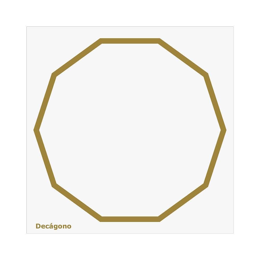 Placa Radiônica Decágono Potencializadora 14x14 cm