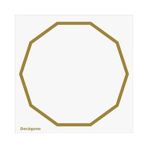 Placa Radiônica Decágono Potencializadora 14x14 cm