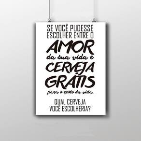 Placa Decorativa Frase 20X30Cm Qual Cerveja Você Escolheria