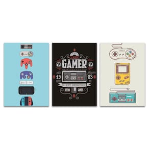 Placas Decorativas Gamer Minimalista 30X20Cm