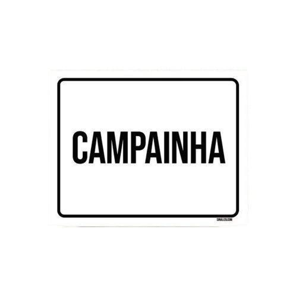 Placa Sinalização Ambiente Campainha 27X35
