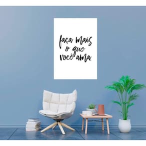 Placa Decorativa Faça Mais O Que Você Ama Simples 20X30Cm