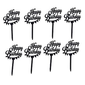 Topo De Bolo Happy Birthday 4X7 Cm - Gmezn442