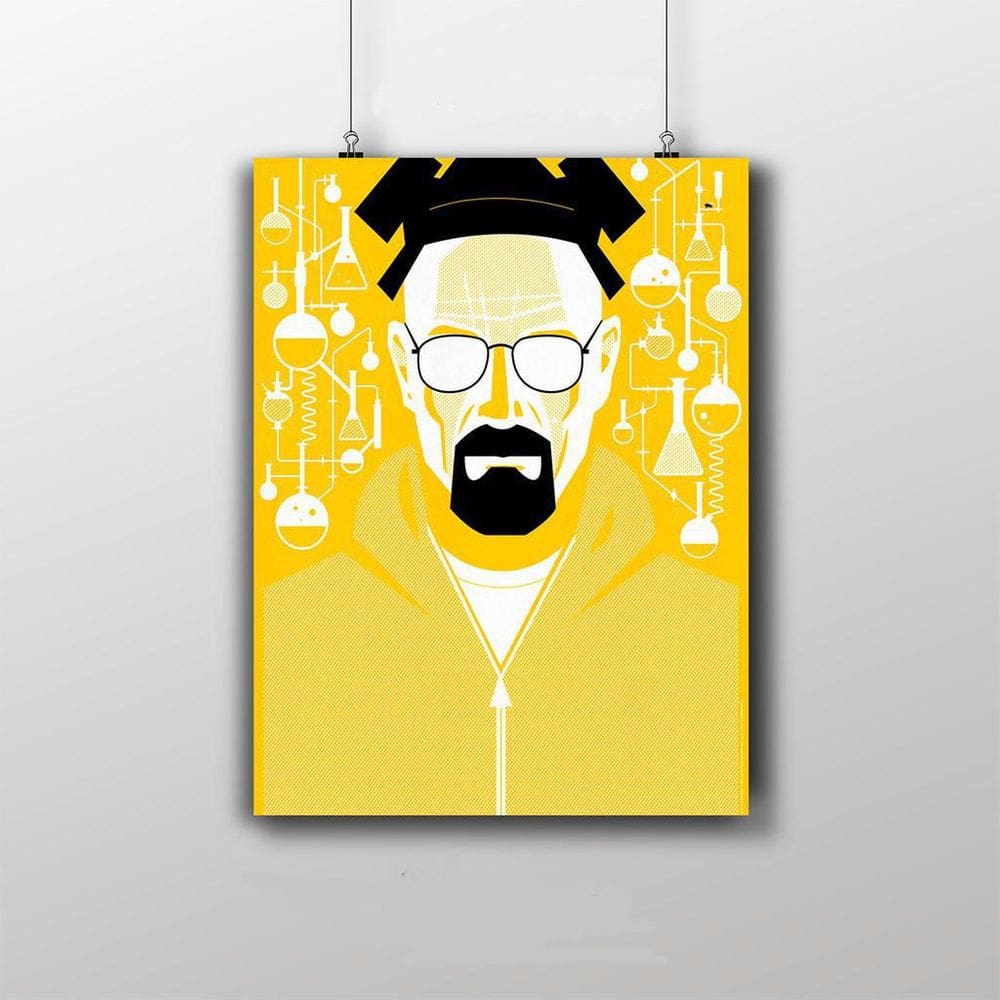 Placa Decorativa Heisenberg Artwork Poster Breaking Bad