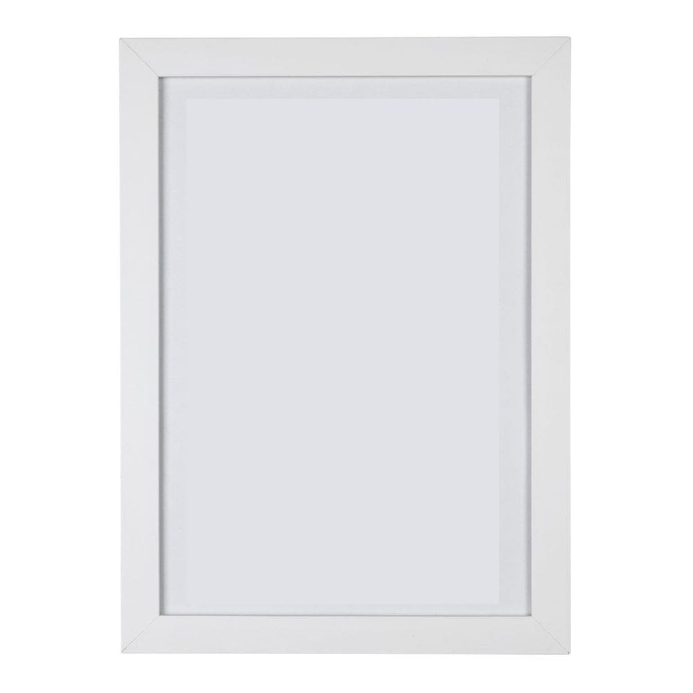 Quadro Moldura A4  21x30  Branca Em Madeira Com Vidro