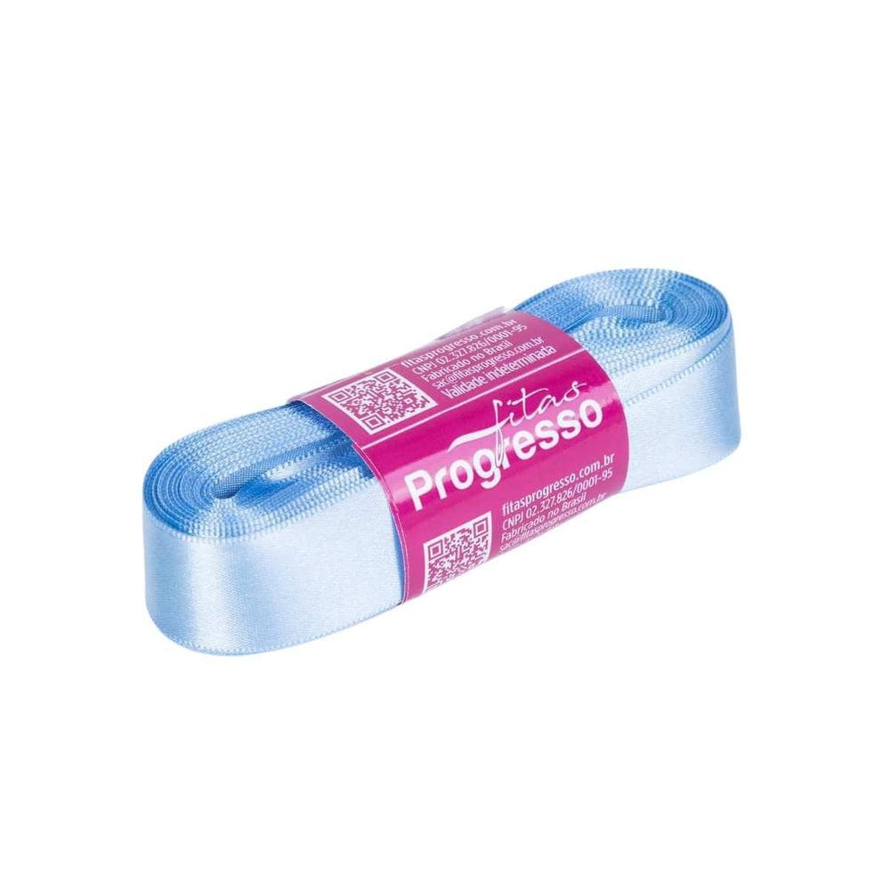 Fita De Cetim 22Mm 10Mts. Azul Celeste 246 - Fitas Progresso