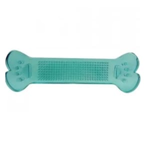 Brinquedo Osso Azul Transparente Para Cães Top Bone Flex