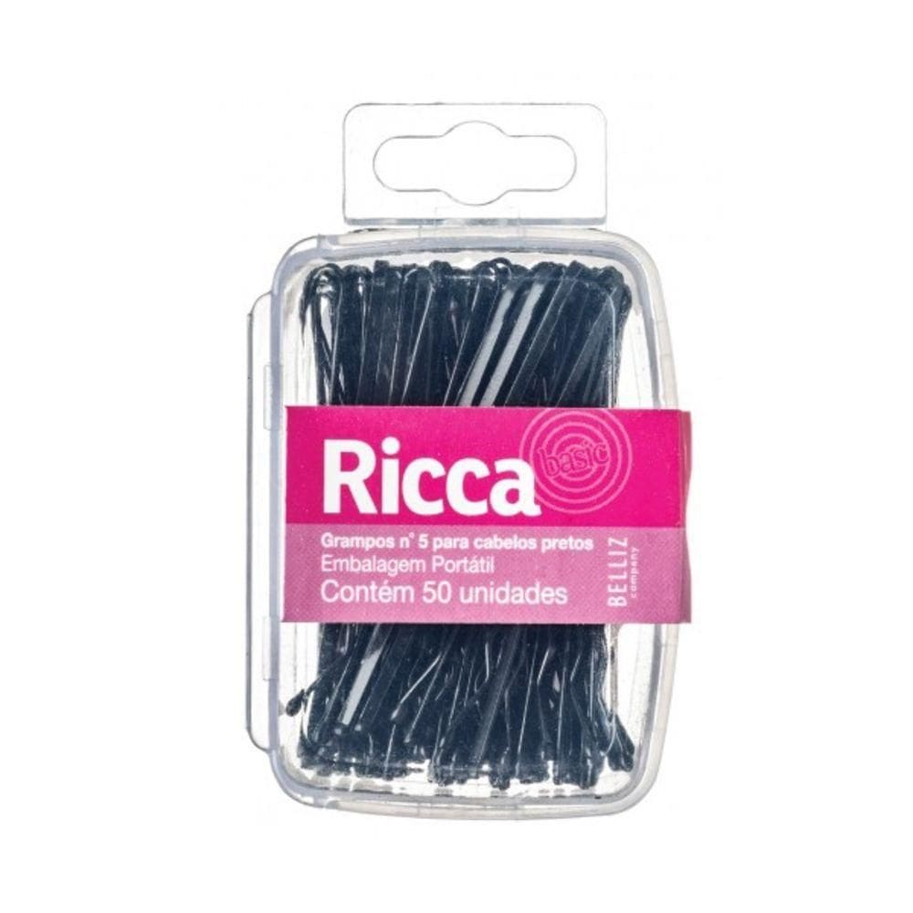Ricca Grampo Nº5 Para Cabelos Pretos C 50 Unidades