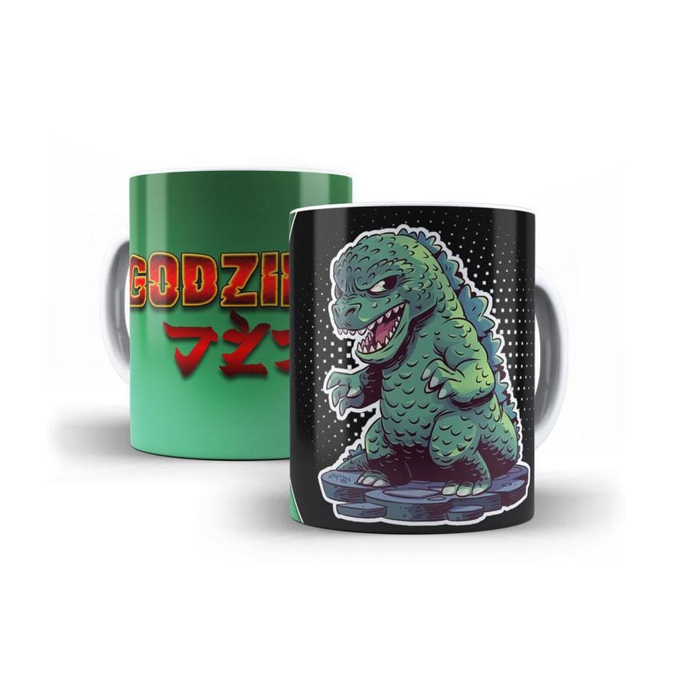 Caneca Godzilla Cartoon Geek Premium