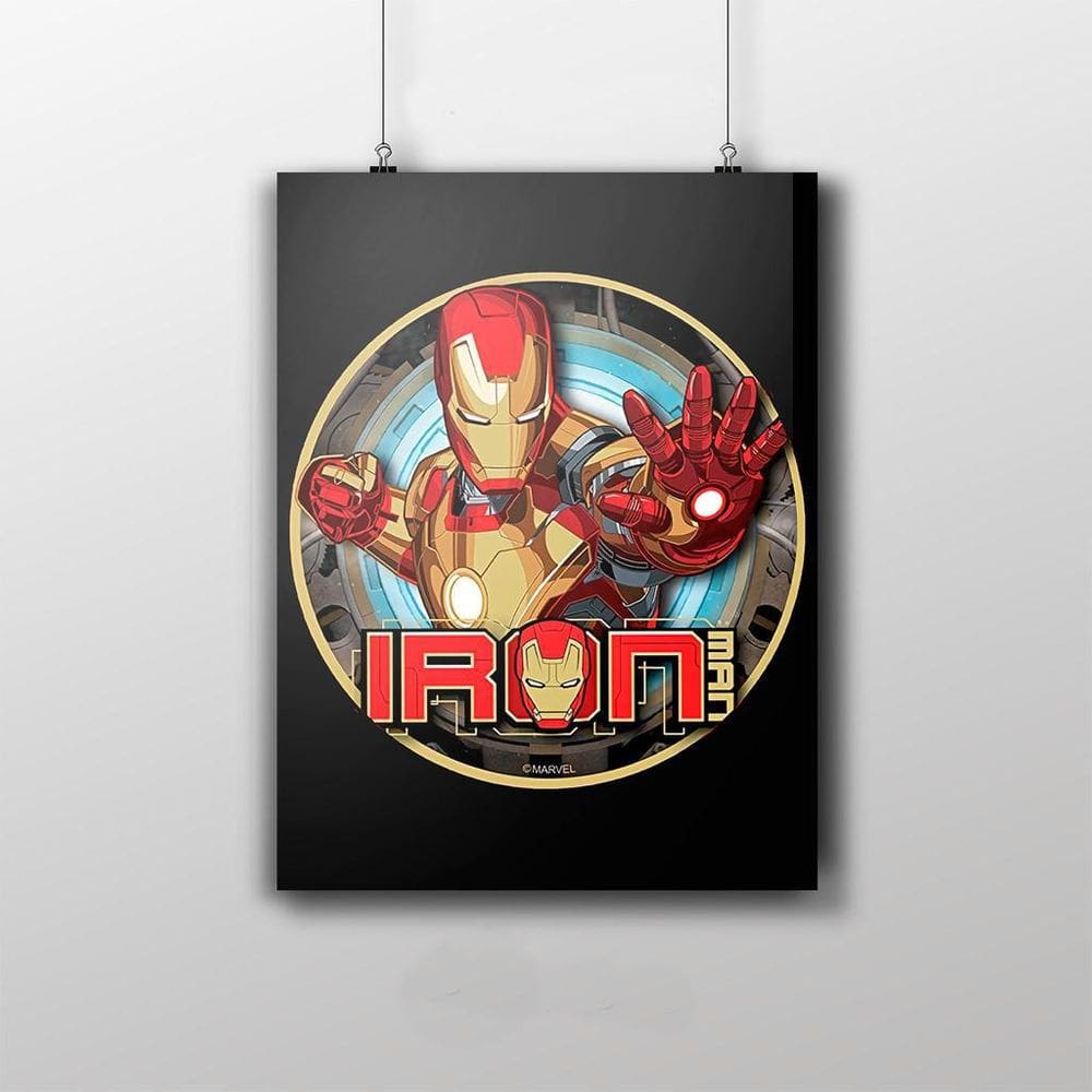 Placa Decorativa Homem De Ferro Marvel Desenho