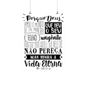 Placa Decorativa 20X30Cm Frase Bíblia - João 3:16