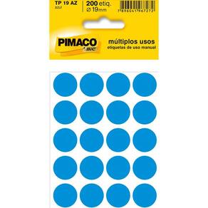 Etiqueta Multiuso Ø 19 Mm 10 Folhas Tp19 Azul Pimaco