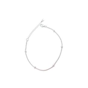 Pulseira Bolinhas Clássica Folheada A Ródio