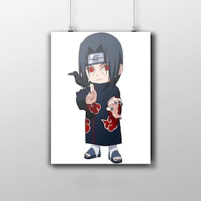 Placa Decorativa Itachi Uchiha - Naruto Shippuden Infantil