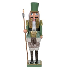 Boneco Natal Quebra Nozes Verde Dourado 80Cm Dea 48622001