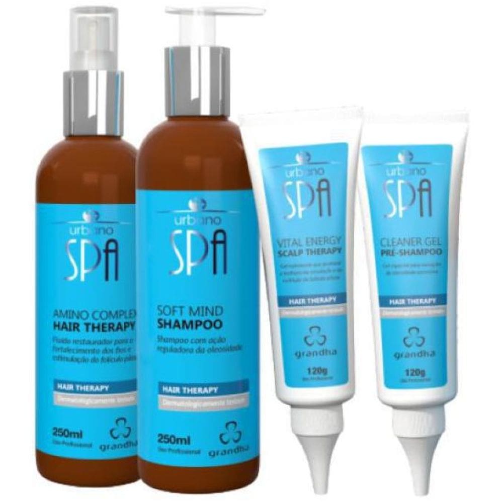 Kit Urbano Spa Blue Grandha Hair Therapy 4 Produtos