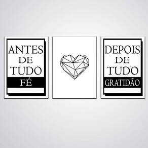 Quadro Em Madeira Antes De Tudo Fé Depois De Tudo Gratidão