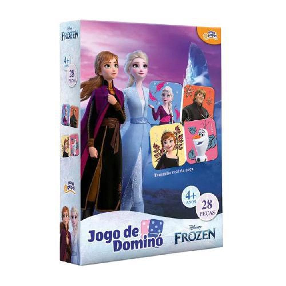 Jogo De Dominó Frozen Disney 28 Peças Toyster - 8029