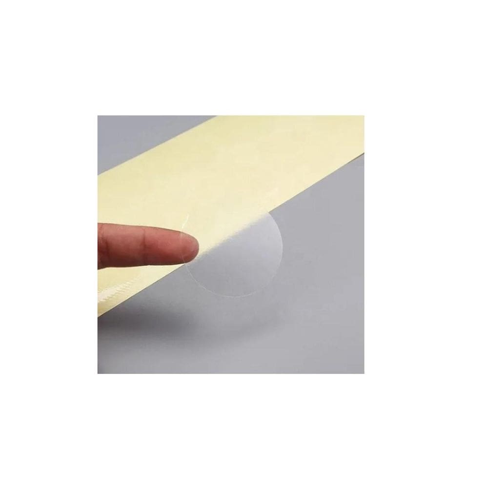 1.000 Etiquetas Redonda Bolinha Transparente Lacre Adesivo