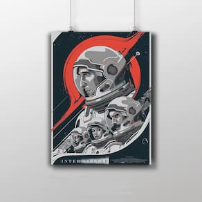 Placa Decorativa Filme Interestelar Arte Desenho