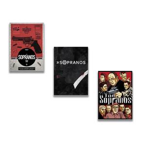 Kit 3 Placas Decorativas Sopranos Série Vintage 30X20Cm