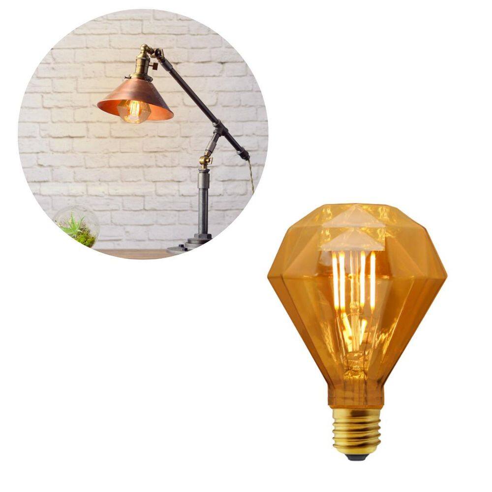 Lâmpada Diamante G95 Filamento Led Vintage 4W Bocal Rosca