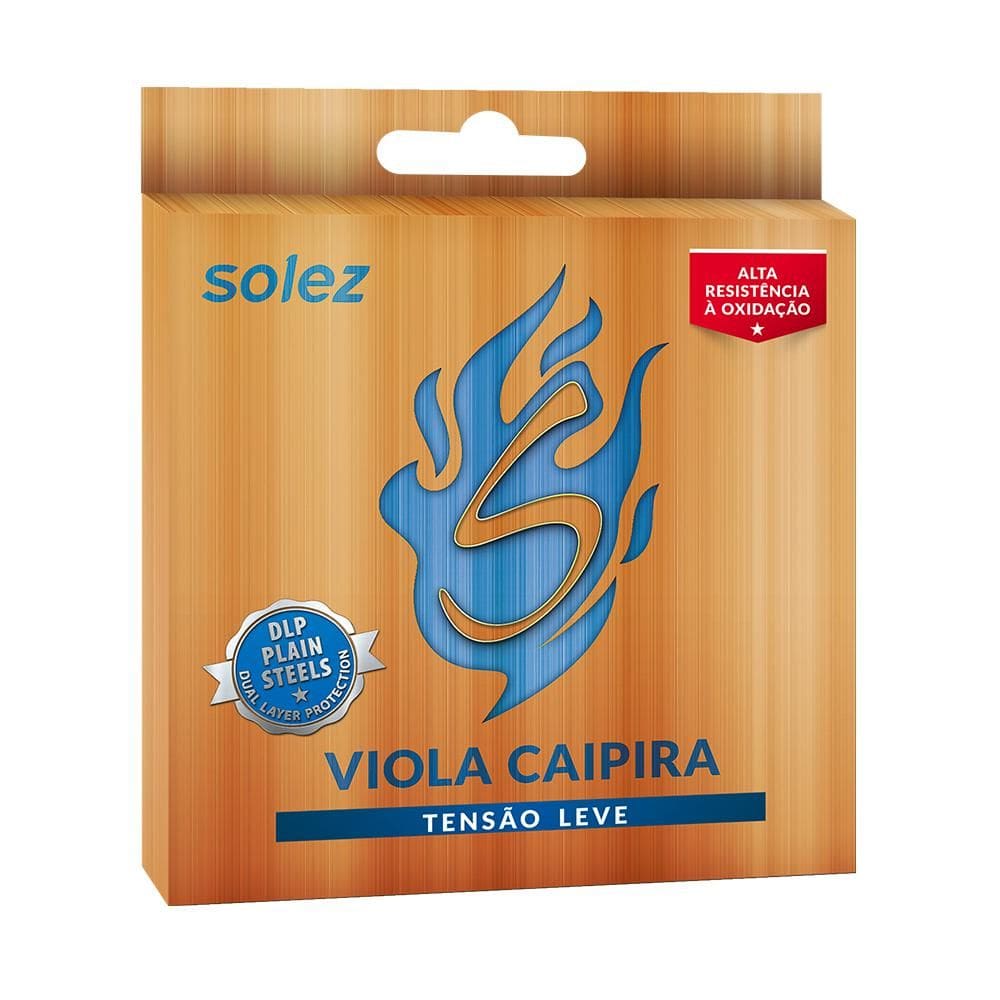 Encordoamento Para Viola Caipira Solez Tensão Leve SLVCTL