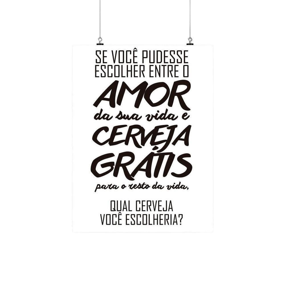 Placa Decorativa 20X30Cm Frase Qual Cerveja Você Escolheria