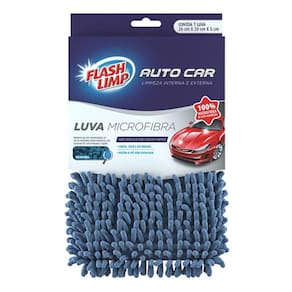 Luva Microfibra Automotiva Flashlimp Azul