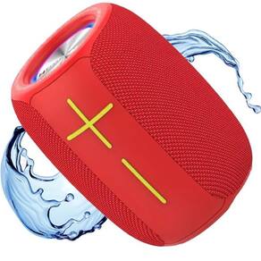 Caixa Som Bluetooth Grave Ipx6 À Prova D`Água Cor Vermelho
